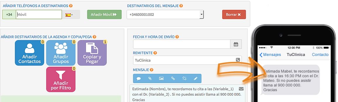 Envio de SMS masivo desde internet